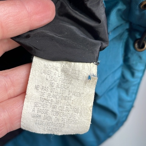 Vintage 80’s Canadian Spirit Men’s Down Puffer Vest Teal Green Black Zip Up M - Picture 11 of 14